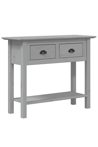 vidaxl Măsuță consolă "BODO", gri, 91x35x74 cm, lemn masiv de pin