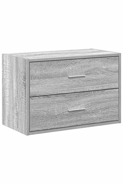vidaxl Dulap cu 2 sertare Gri Sonoma 60x31x40 cm Lemn prelucrat