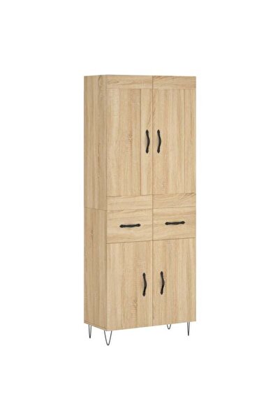 vidaxl Dulap înalt, stejar Sonoma, 69,5 x 34 x 180 cm, lemn prelucrat