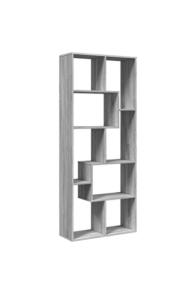 vidaxl Bibliotecă/separator cameră gri sonoma 67x25x161,5 cm lemn