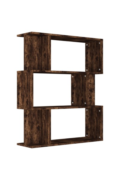 vidaxl Bibliotecă/Separator stejar fumuriu 80x24x96cm lemn prelucrat