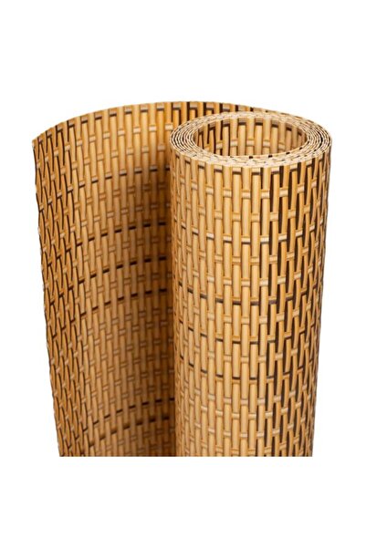 vidaxl Paravan de balcon maro deschis 500 x 80 cm Polyratan