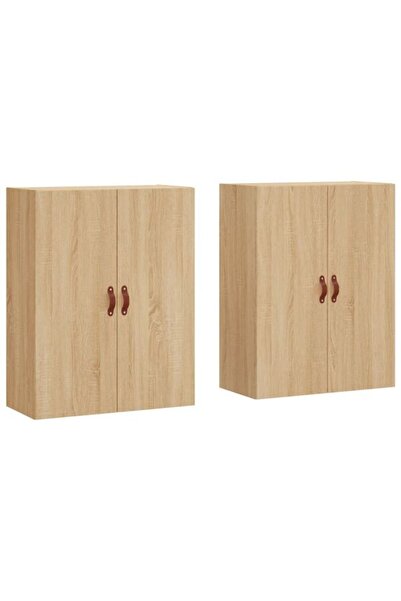 vidaxl Dulapuri suspendate, 2 buc., stejar Sonoma, 69.5 x 34 x 90 cm
