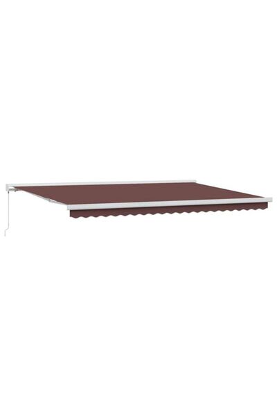 vidaxl Copertină retractabilă manuală, Maro, 500 x 300 cm
