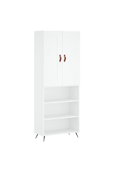 vidaxl Dulap înalt, alb, 69.5 x 34 x 180 cm, lemn prelucrat