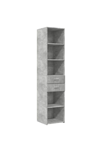 vidaxl Dulap înalt, gri beton, 40 x 42,5 x 185 cm, lemn prelucrat