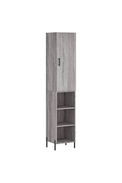 vidaxl Dulap înalt, gri Sonoma, 34,5 x 34 x 180 cm, lemn prelucrat