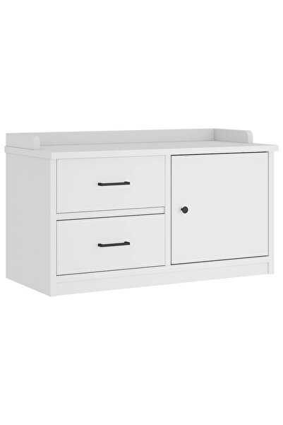 vidaxl Bancă pentru hol „SANDNES” albă 87x40x50 cm, lemn masiv de pin