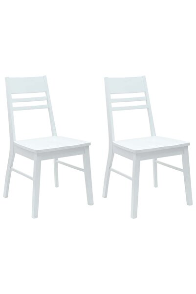 vidaxl Scaune de dining 2 pcs Alb 43 x 54 x 89 cm