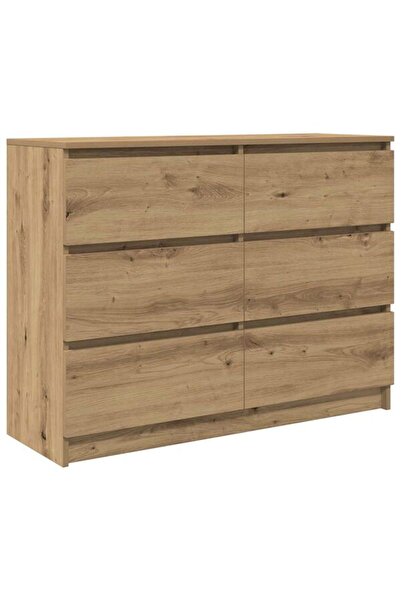 vidaxl Comodă artizanală din stejar 100 x 35 x 76 cm Lemn prelucrat