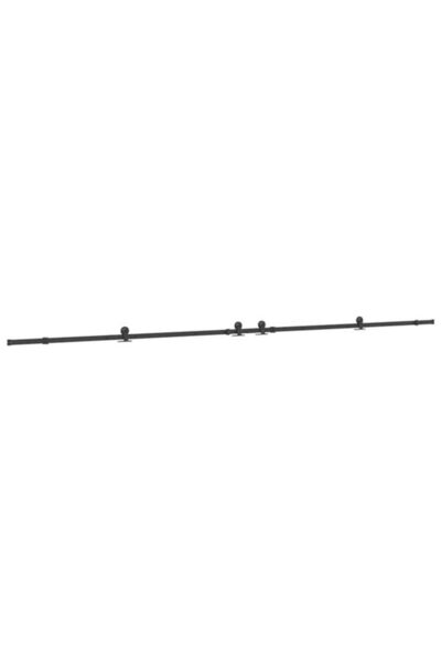 vidaxl Set de feronerie pentru ușă glisantă, Negru, 427 cm, Oțel