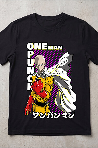 Silkensoul One Punch Man Saitama Anime Printed Standard Fit Unisex T-Shirt