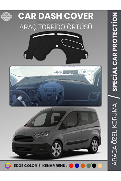 COLONY Ford Courier 2013-2023 Ekransız Gri Torpido Örtüsü Ön Göğüs Koruma Tor...
