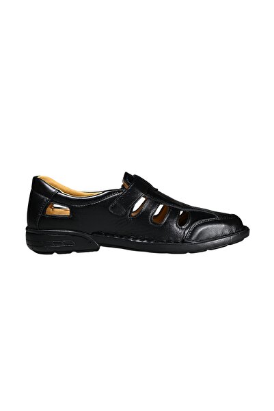 NORRSKEN Rafel men's genuine leather velcro comfortable sandal black