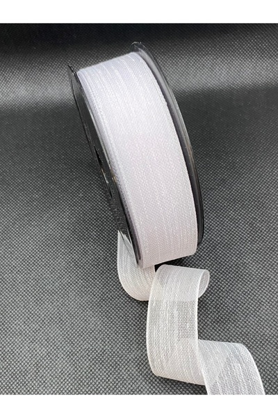 Lorin hobi White Linen Ribbon 2.5 cm 20 Meters Bride, Engagement, Dowry, Wedd...