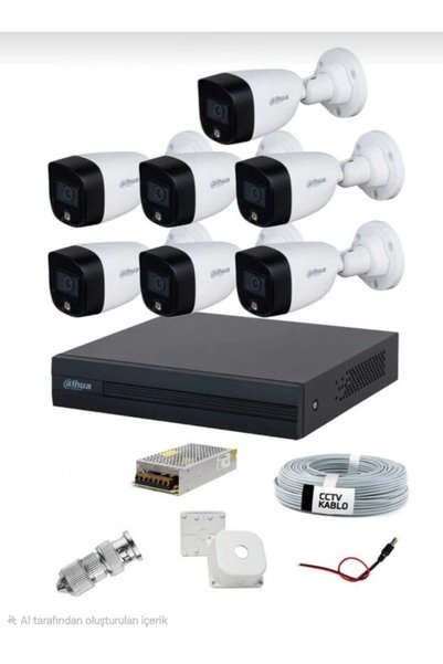 DAHUA 7'Lİ GÜVENLİK KAMERA SETİ