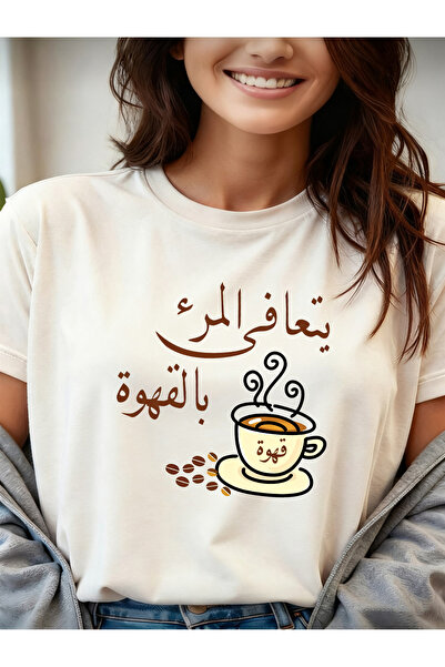 YHDZ تيشيرت نسائي كاجوال من قطن 100%، نسيج قابل للتنفس، قابل للغسل في الغسالة