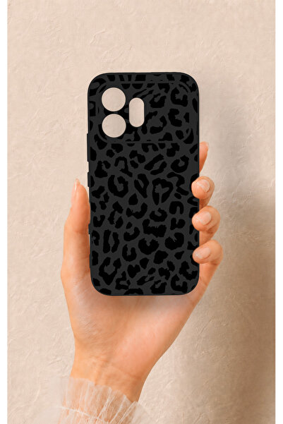 Vip Case Honor 600 Uyumlu Siyah Leopar Desenli Silikon Kılıf
