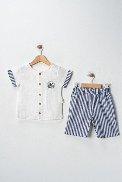 Nazhankids Striped Baby Muslin Set