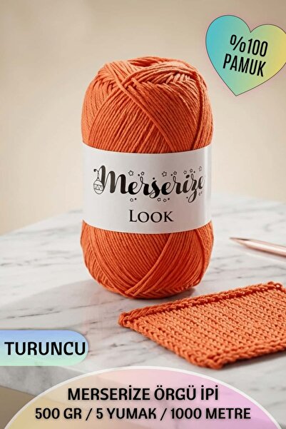 Dantelux Merserize Örgü İpi (5 Yumak / 500 Gram / 1000 Metre) %100 Pamuk - Nm...