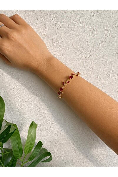 ✨ 14K Gold Çelik Taşlı Bileklik – Kararma Yapmaz Kadın Bileklik