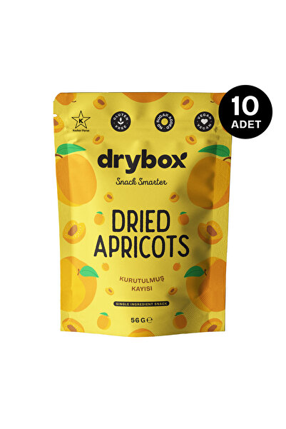 DRYBOX Dried Apricots 56g Pack of 10 – No Added Sugar, 100% Natural Soft Heal...
