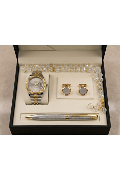 Molen Luxury Men's Gift Set – Watch, Pen, Cufflinks, and Prayer Beads | Unpar...