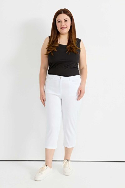 Selen Normal Bel Normal Ekru Kadın Pantolon 25YSL5381-BB
