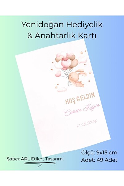 arl etiket tasarım dijital baskı merkezi Yenidoğan Hediyelik ve Anahtarlık Ka...