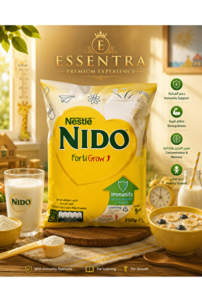Essentra Home Nestlé NIDO FortiGrow Süt Tozu 2'li Paket, Süt İçeceği Tam Yağl...