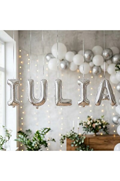 Flippy Baloane Folie Metalizate, Flippy, Set IULIA, Heliu sau Aer, Pai inclus...