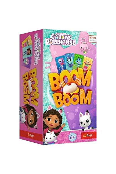 Trefl Настолна игра Boom Boom Gabby's Dollhouse, за ловкост и бърза реакция
