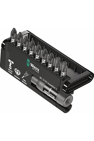 wera Bit-Check 10 PZ Impaktor 1 - Sortiment de biți