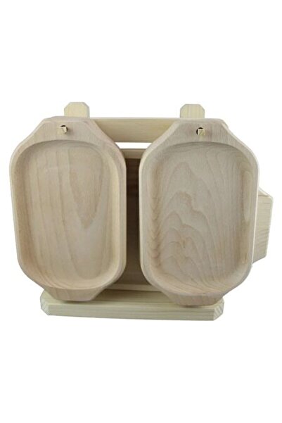 OEM Set de 7 platouri dreptunghiulare pe suport de lemn, 35 x 20 cm