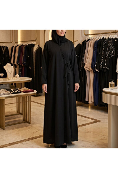 Generic MAISUN Women's Dubai Style Open Front Abaya with Matching Sheila | Ti...