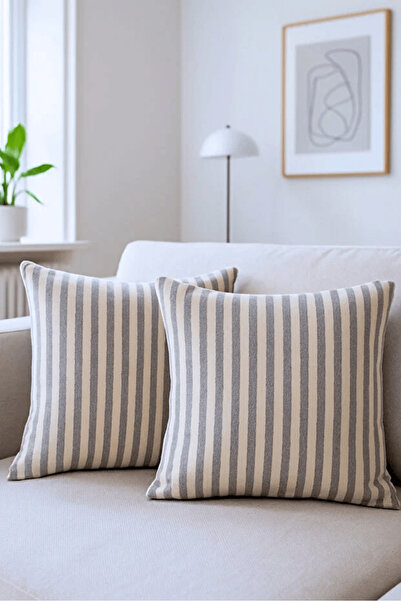 KaiHome 2-Pack Cotton Linen Bohemian Style Throw Pillow Cover Modern Decorati...