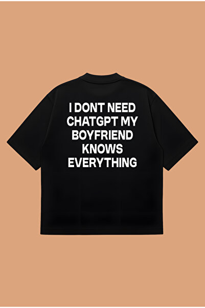 PURE POWER Chatgpt Boyfriend Boxy Fit Oversize Unisex 100% Cotton Tshirt – Pr...