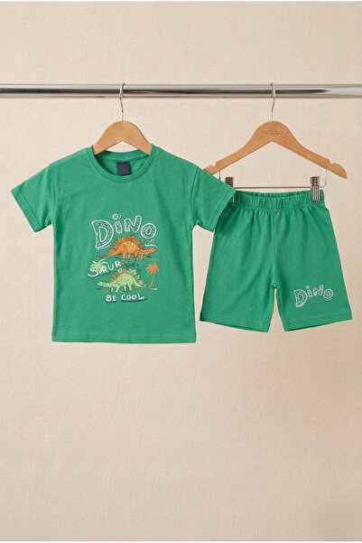 Yumak Bebek Ürünleri 100% cotton boys' two-piece shorts set - summer casual o...