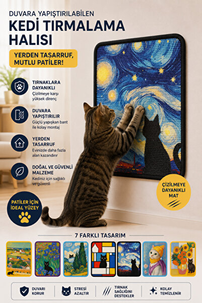 FloriaShopping Wall-Adhesive Cat Scratching Mat