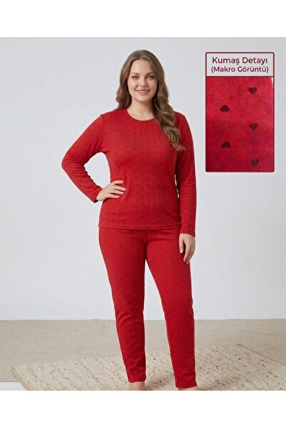 sleeproom Plus Size Pointiel Patterned Pajama Set