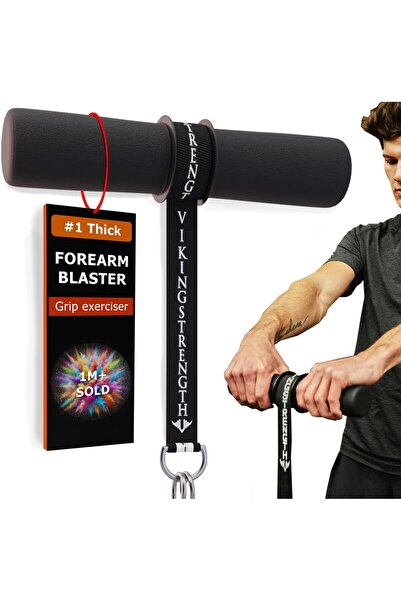 VIKINGSTRENGTH Viking Strength Forearm Blaster - Thick Fat Grips for Forearm ...