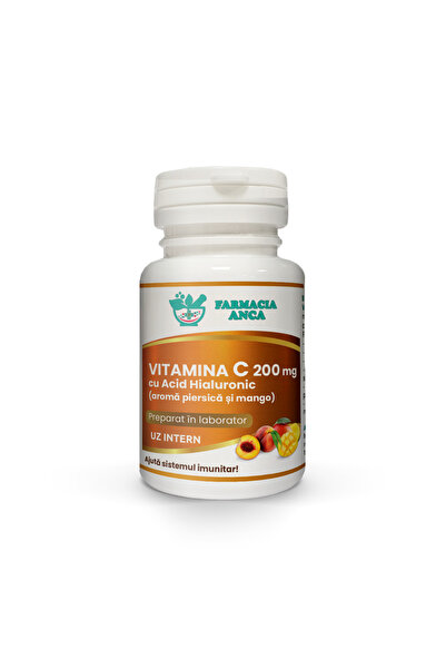Farmacia Anca L-VITAMINA C 200MG CU ACID HIALURONIC(piersica+mango)*30 COMPRI...