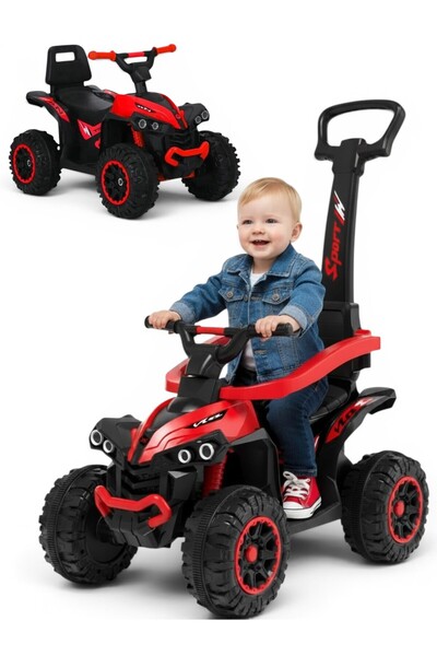 OEM ATV Pentru Copii Cu Varsta De 1 - 4 Ani, Maner De Impins, Roți Mari Off-R...