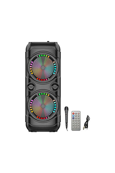 Vivendo Boxa portabila Bluetooth cu difuzoare duale 8 inch, microfon karaoke,...