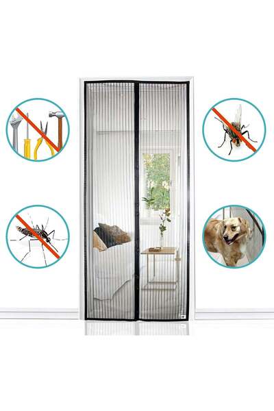 Vivendo Set 3 perdele magnetice antiinsecte 190 x 100 cm