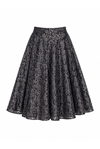 Retrobird Valerie Flared Lined Long Skirt Women's Smoked