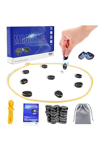 OEM Set de șah magnetic, 24 de piese, Negru, 2-4 jucători, Activitate cognitivă