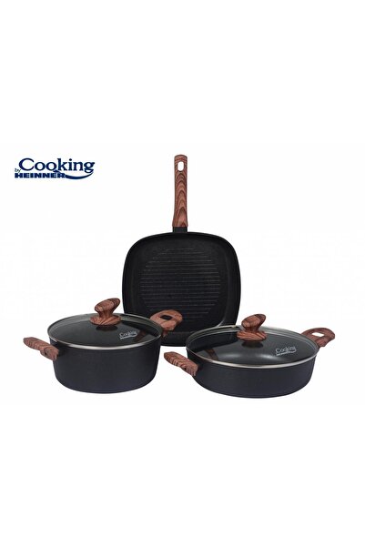 Heinner Set de vase de gătit din aluminiu forjat, 5 piese, Malta