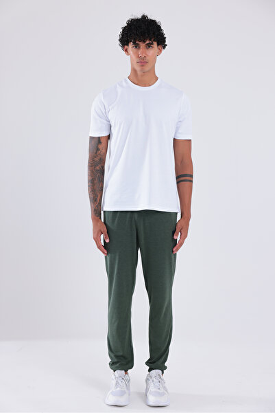 Rowinger Premium Mercerized Fabric Logo Elastic Leg Jogger Men's Sweatpants
