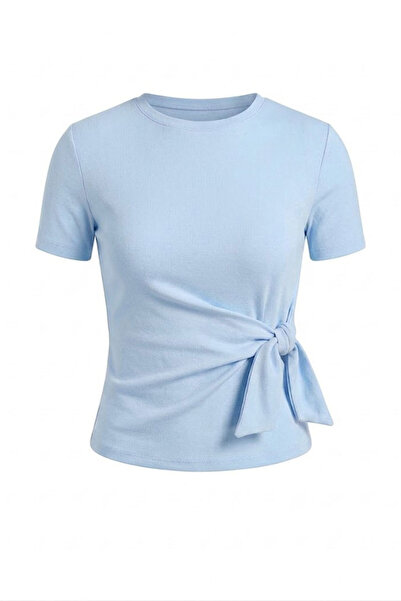 Noa&Noa Side Tie Blouse Baby Blue